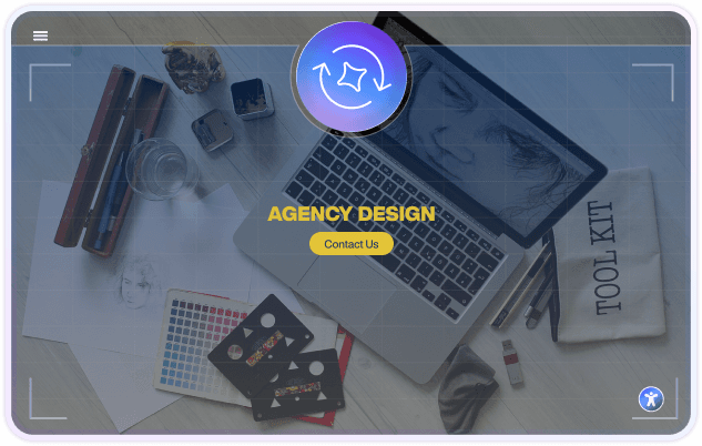 Preview of the AccessWiser platform reviewing a sample agency website